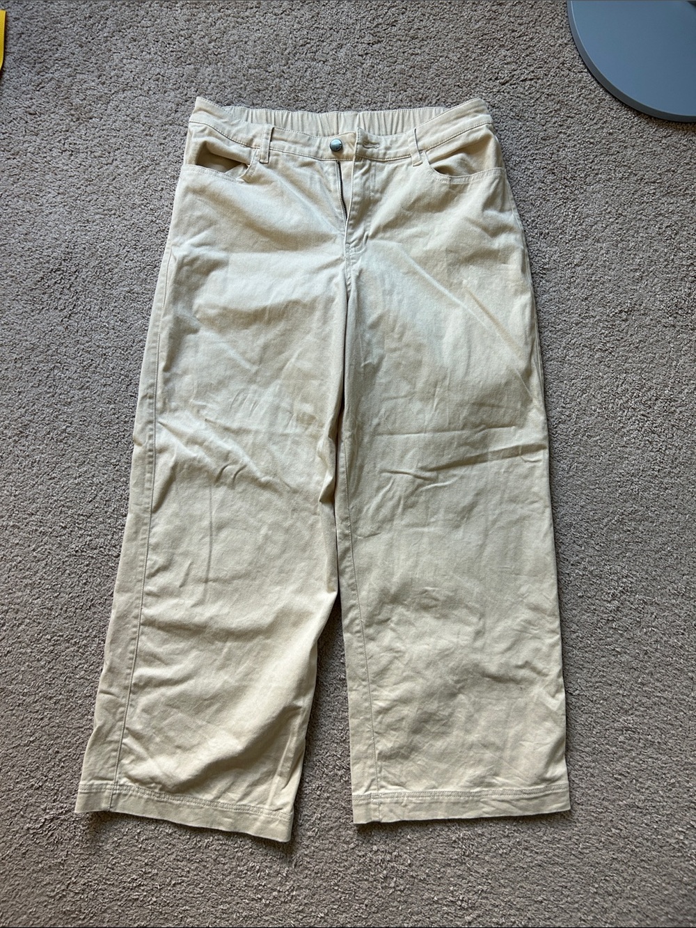 Pact Beige Elastic Waist Pants